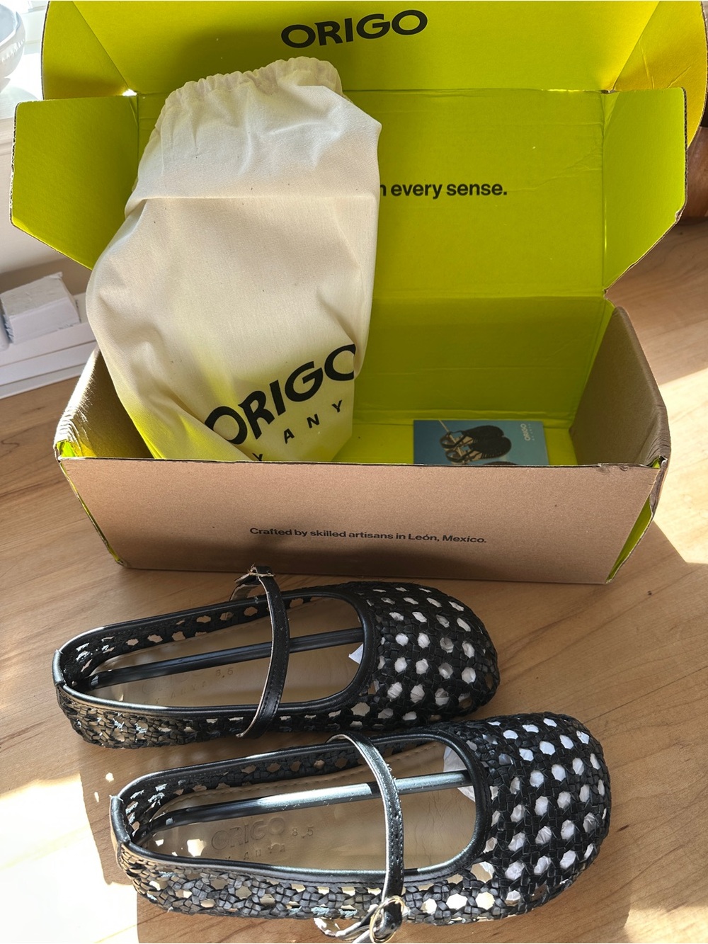 Women’s Black Mary Jane Anya’s Woven Ballet Flats - Picture 4 of 5